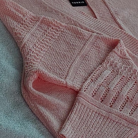 Duster Open Front Stitch Detail Sweater - Picture 2 of 7